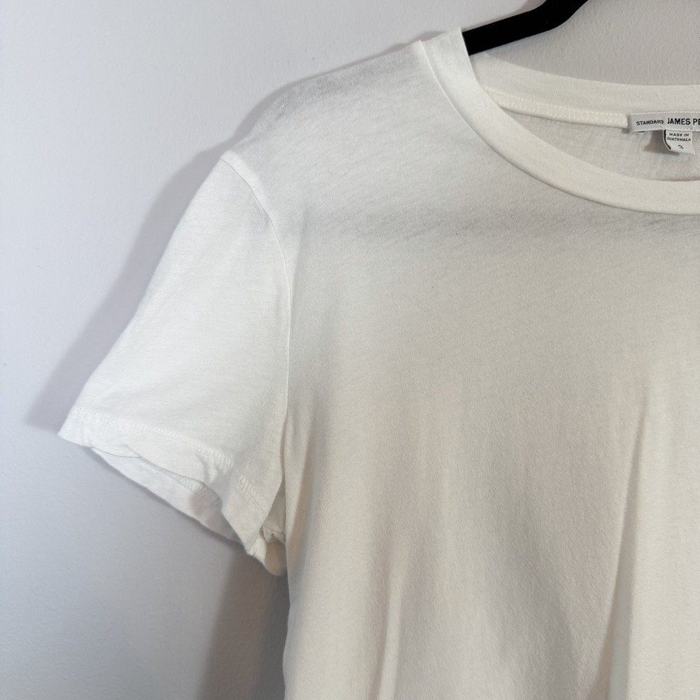James Perse Vintage Little Boy Tee WLJH3114C White Crew Neck Cotton T-Shirt 3/L - Picture 3 of 5